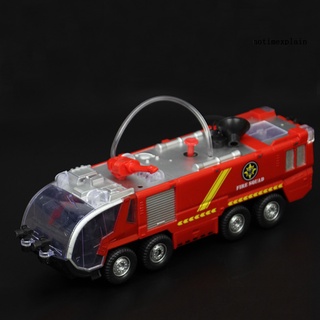 NTP Funny Electric Fire Fighting Truck Light Sound 360 Degree Spray Water Kids Toy 7Y8j