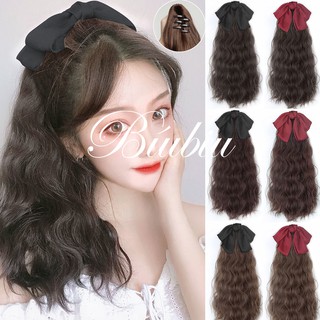 50cm Long Ribbon Ponytail Wig Hair Extensions Women Wigs Clip on Hair Extension