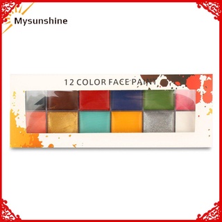 12 Color Face Art Halloween Party Oil Paint Painting Flash Tattoo