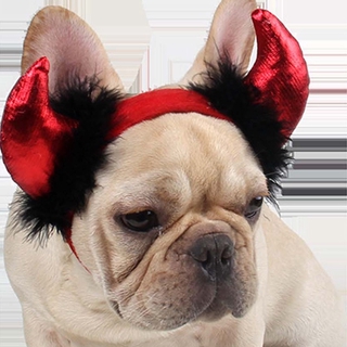 ❁∋◐T84E Halloween Pet Horned Vampire Devil Headband for Cats Puppy Cosplay Headdress Costumes Funny (6)