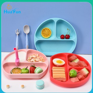 Silicone Baby Plate Feeding Tableware with Suction Plate BPA Free