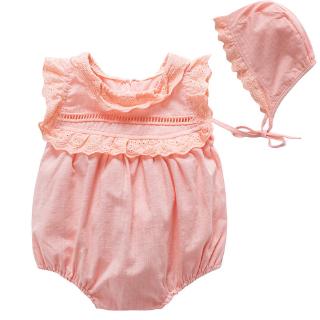Infant Baby Clothing Girls Cute Cotton Sleeveless Lace Romper Jumpsuit