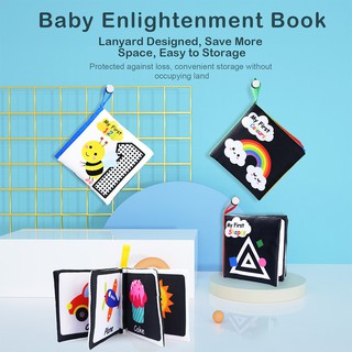 【Ready Stock】✥4pcs/set Newborn Baby Soft Cloth Book Colorful Shape Number Educational English Words