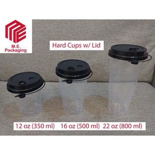 [25pcs] Hard Cups / Milktea Cups with Lid (22oz/16oz/12oz)