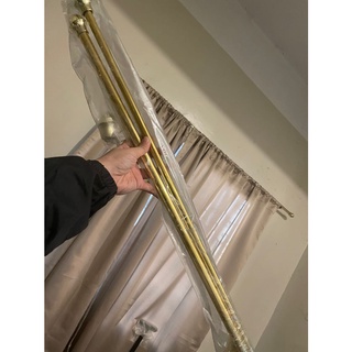 Extendable Curtain Rod (2 Sizes) Gold 70-200cm easy install (1)