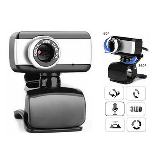 USB 2.0 640x480 Video Record Webcam Web Camera with Mic for Desktop Computer PC