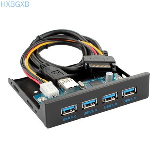 HXBG - PC Host USB3.0 3.5 Floppy Drive Panel Motherboard Front 4 USB Port Adapter Computer Accessories"