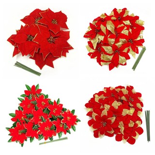 【Spot goods】✚◈℡[CH] 15cm Christmas flower, tree decoration