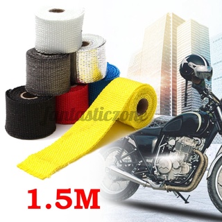 【Ready Stock】☜✆1.5M Exhaust Header Pipe Heat Wrap Manifold Turbo Shields Insulation Roll Tape