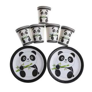 Panda Design Theme Cartoon Party Set Tableware Birthday Party Decoration For Children Set (2)