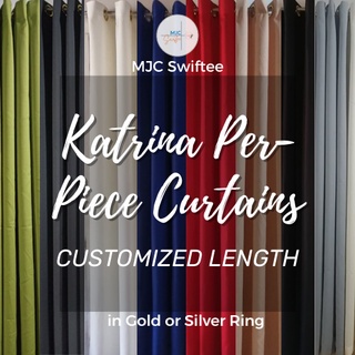 MJC Customize Length Katrina Thick Ring Curtains (Gold/Silver Rings)
