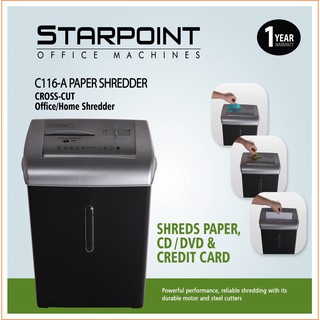 Crosscut paper shredder machine. Starpoint C116A Paper shredder machine. Heavy duty shredder (4)