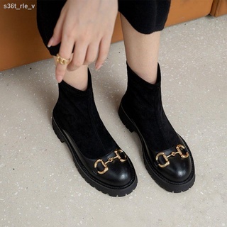 leather shoes◊✼▧Leather ankle boots 2021 new casual Martin boots women s shoes are thin elastic stoc
