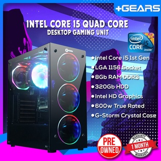 ﹍✎∋Intel Core i5 Quad Core Gaming Desktop | Intel Core i5 1st Gen, 8Gb RAM DDR3, 320Gb HDD | TGEARS