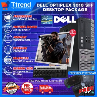 Dell Optiplex 3010 SFF Slim Desktop PC Package w/ 17" Monitor Intel Core i5 2nd Gen 4GB 250GB TTREND