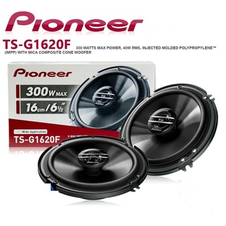 Pioneer TS-G1620F 300W Max 80W RMS 6.5" 2-Way Coaxial Car Speakers Black Pair 2pcs