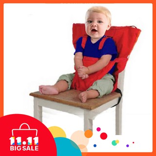 Portable travel fabric High chair / booster seat infant-red