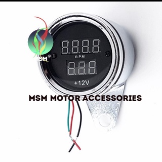 MSM motorcycle digital RPM and voltmeter