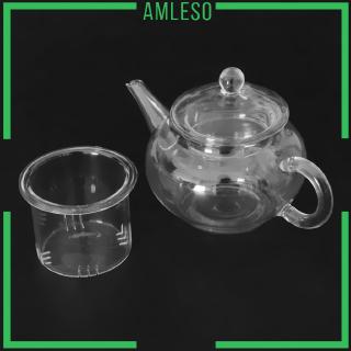 [AMLESO] Heat Resistant Glass Teapot with Infuser Coffee Tea Leaf Herbal Set