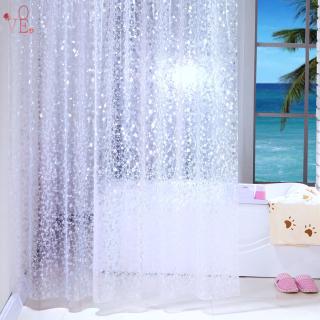 ✅COD❤✨ Semi-Transparent Waterproof Shower Curtain Cobblestone Pattern Shower Curtains for Bathroom