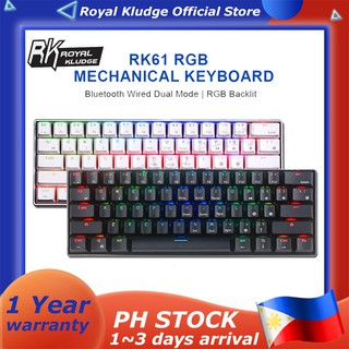 Royal Kludge RK61 / RK71 Wireless Bluetooth Three Mode Hot swappable Keyboard Mechanical RGB Gaming (1)