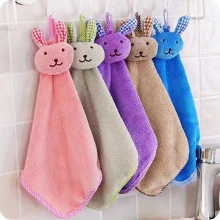 1Pieces Cute Rabbit Microfiber Super Soft Hand Towel Kitchen Towel Ref Towel Random Color