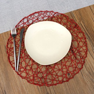 38cm Round Table Placemats Non-Slip Coaster Mats Dining Coaster Pad Restaurant Supplies