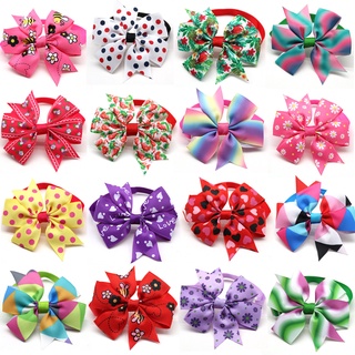 Handmade 100pcs Pet Dog Bow Tie Bright Dogs Pets Accessories Cute Pet Dog Bowties Dog Grooming