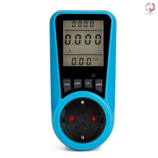 Sici LCD Display Electricity Usage Power Meter Socket Energy Watt Volt Amps Wattage KWH Consumption Analyzer Monitor Outlet AC230V~250V EU Plug