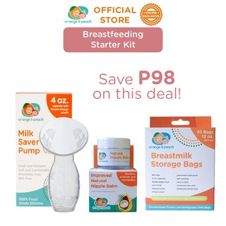 Orange and Peach Breastfeeding Starter Kit Bundle