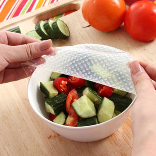 【BEST SELLER】 4pcs Silicone Wraps Seal Cover Stretch Food Fresh Cling Keep