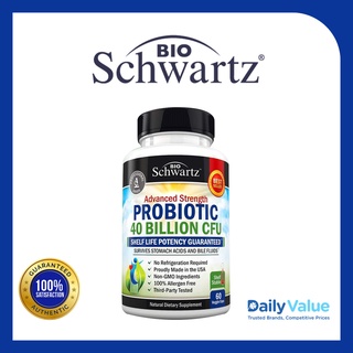 Bioschwartz Probiotic 40 Billion CFU - Dr. Approved Probiotics for Women & Men 60caps