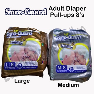 Pagbebenta ng clearance SURE-GUARD Adult Pull-up Diaper 8's (Medium, Large)