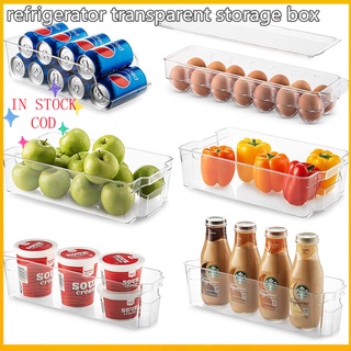 【STOCK】 Transparent refrigerator organizer box Transparent fruit food storage box egg storage box
