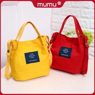 Mumu #2023 Cute Canvas Bucket Mini Sling Bag For Women Bags