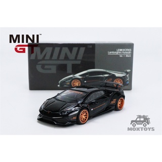MINI GT 1:64 LBWK LB WORKS Lambo Huracan Ver.1 Black RHD Diecast Model Car