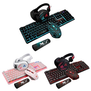 4Pcs/Set K59 Wired USB Keyboard Illuminated Gaming Mouse Pad Backlight Headset Pc Gamer