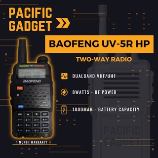 Baofeng UV-5R HP Dualband Two-Way Radio 8watts
