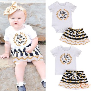 LYU-Infant Baby Girl Little Big Sister Matching Clothes (1)