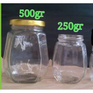 Honey Jar - Octagonal Jar - 500gr Glass Jar