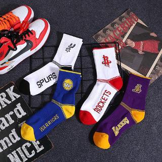 NBA Socks Team Team Logo Pattern Socks Basketball Socks Socks Socks Lakers Rockets Spurs Bull (2)