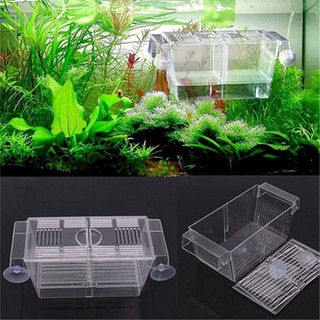 Aquarium Fish Tank Guppy Double Breeding Breeder Rearing Trap Box Hatchery H52