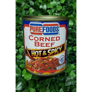 PURE FOODS CORNED BEEF HOT AND SPICY 210G