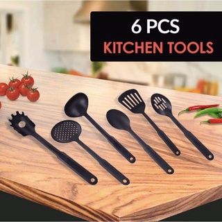 ┇⊙ SHENGQIN ZHOU 7 6 pcs kitchenware set non-stick spatula spoon set cooking spatula spoon tool kitc