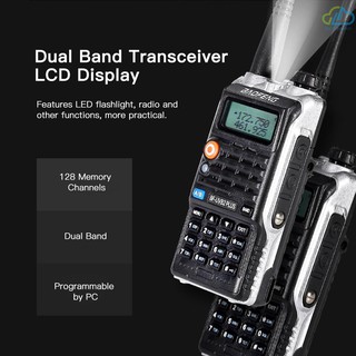 ☁ BAOFENG BF-UVB2 Plus FM Transceiver Dual Band LCD Display Handheld Interphone 128CH Two Way Portable Radio Support Long Communication Range Long Standby Time Clear Voice Walkie Talkie Black US Plug (2)