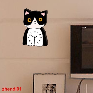 Cute Clock Wall Clock Living Room Bedroom Cat Creative Mute