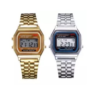 Vintage Digital Stainless Steel Casual Watches Retro Digital Stainless Watch