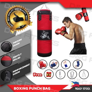 Ready Stock Boxing Punch Bag Fitness Sandbags Hollow Empty 100cm
