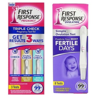 First Response Triple Check Pregnancy, Early Result Pregnancy Test, Ovulation And Pregnancy Test Kit