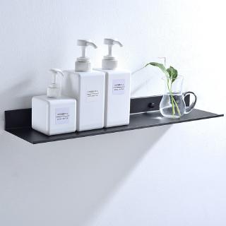 Bathroom Shelf Black Bathroom Rectangular Shelf Mirror Space Aluminum Matte Bathroom Storage Rack 30 / 40 / 50 / 60cm